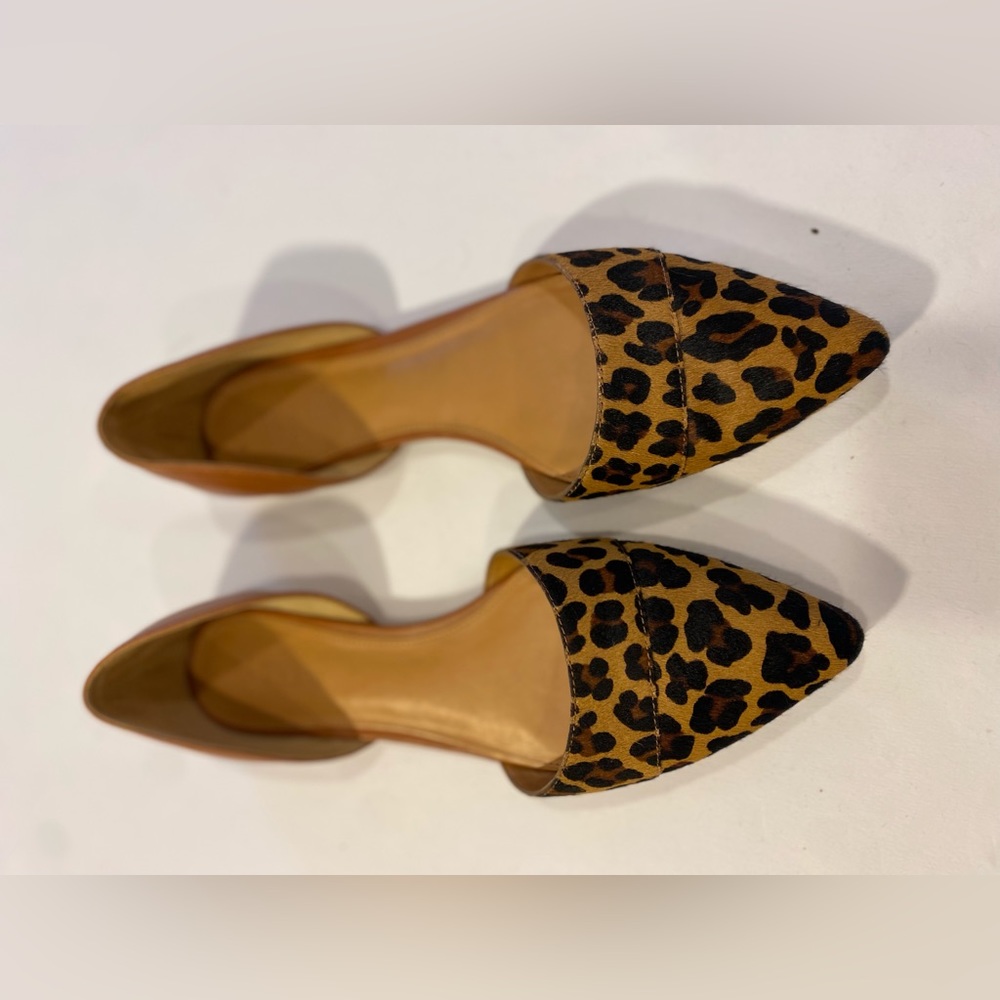 Zoe Leopard Calf Hair JCrew flats